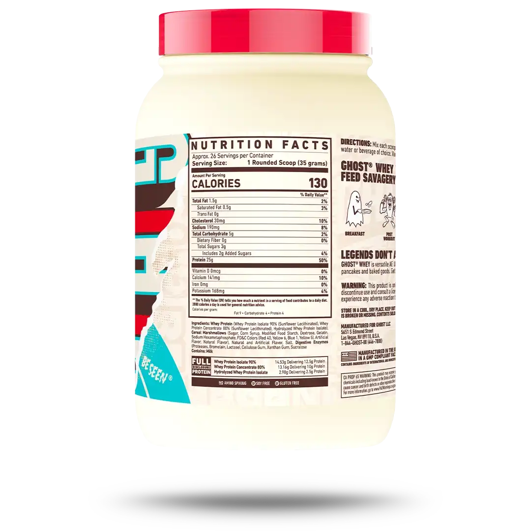 Proteína Ghost Whey 2 lbs Sabor Marshmallow Cereal Milk.