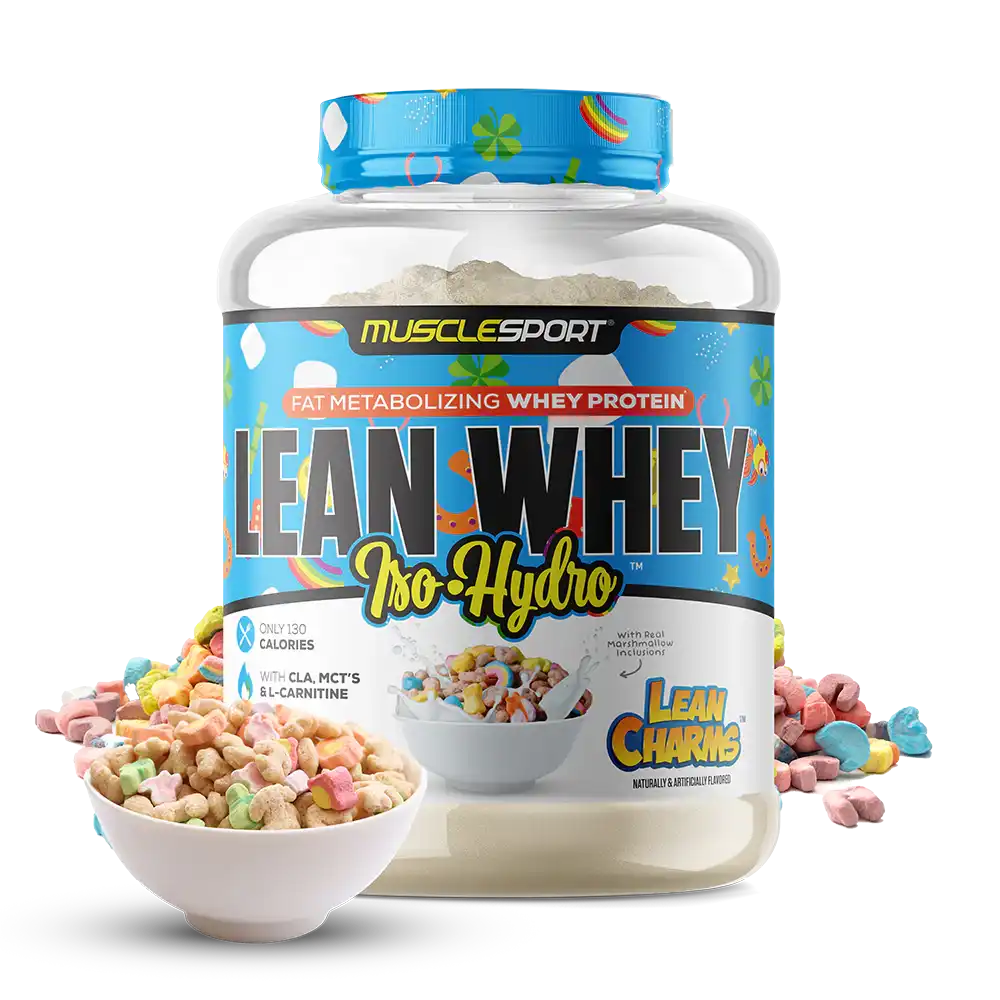 Proteína MuscleSport Lean Whey Isolatada Hidrolizada 5 lbs Metabolizadora de Grasas Sabor Lean Charms.