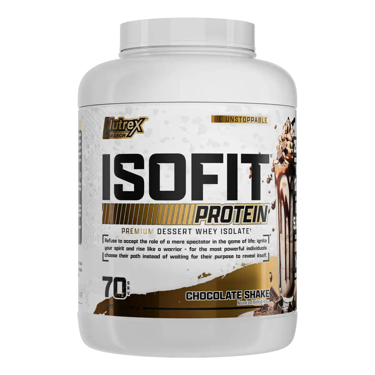 Proteína Nutrex IsoFit Isolatada Premium 5.1 lbs Sabor Chocolate Shake.