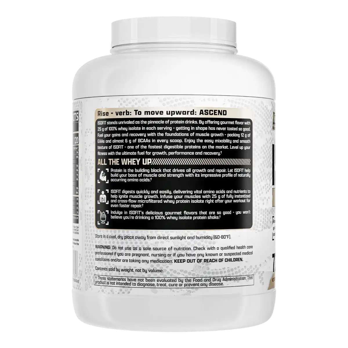 Proteína Nutrex IsoFit Isolatada Premium 5 lbs Sabor Vanilla Bean Ice Cream.