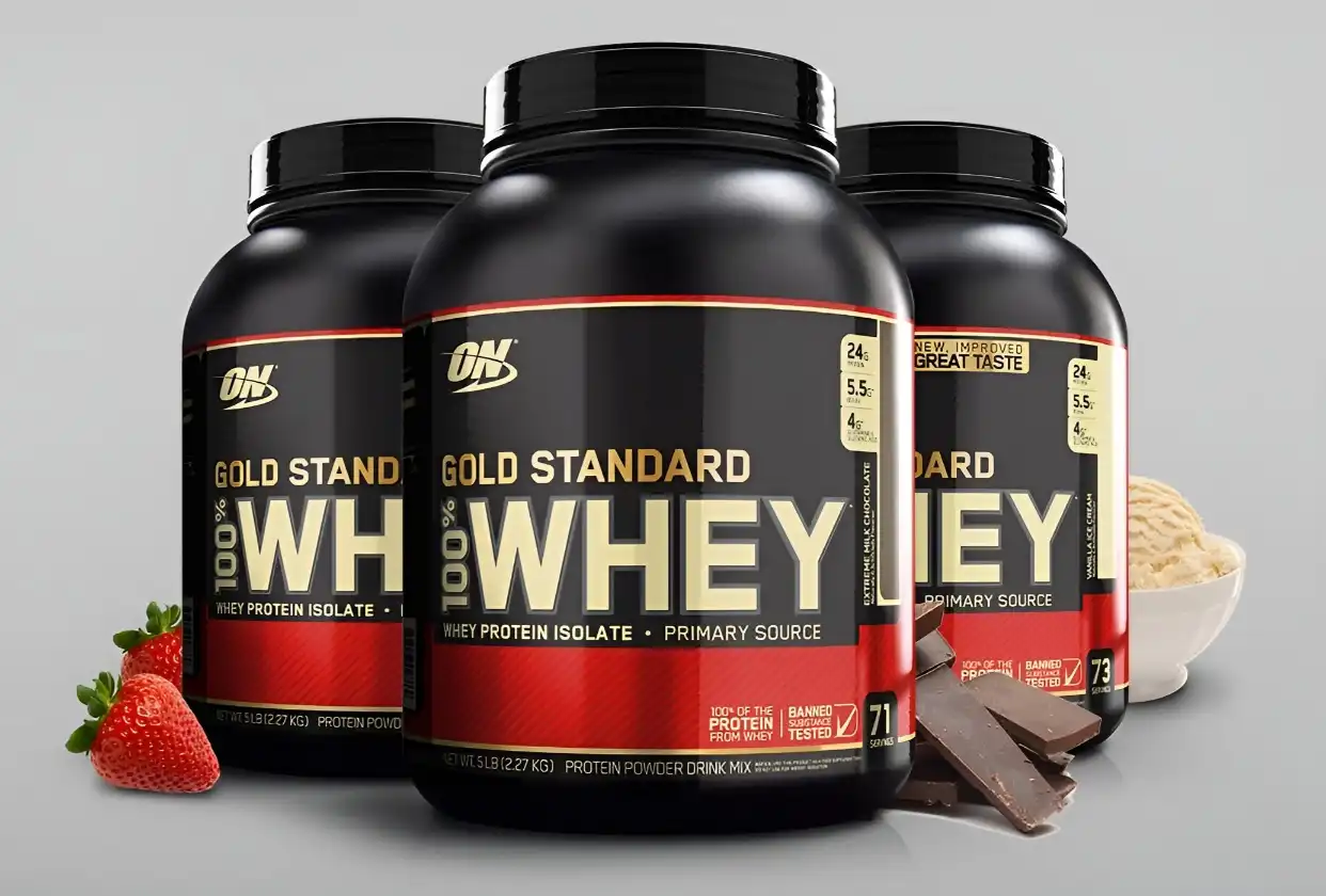 Optimum Nutrition, Gold Standard 100% Whey Protein.