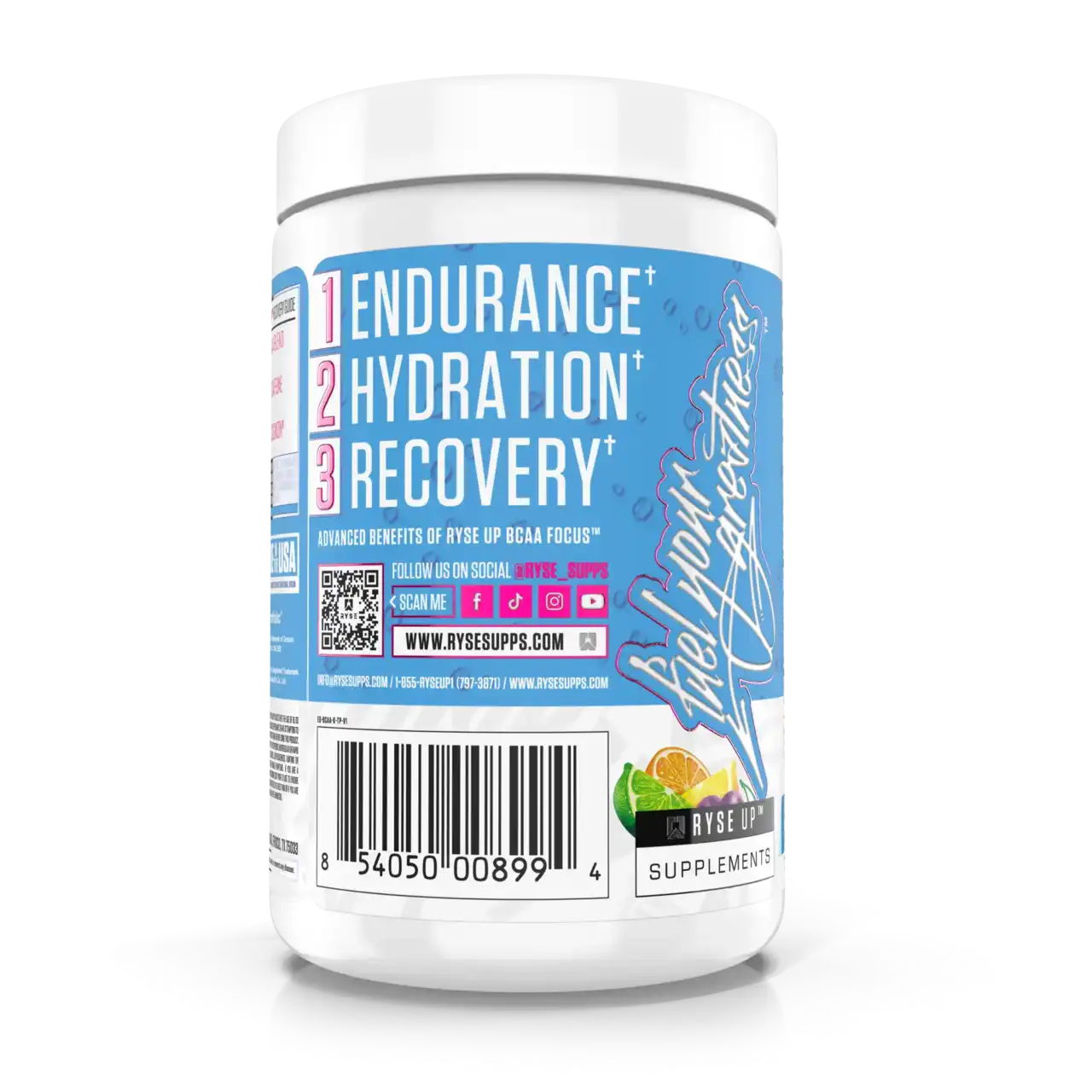 BCAA Ryse Focus Kool Aid 30 Servicios 333g Sabor Tropical Punch.
