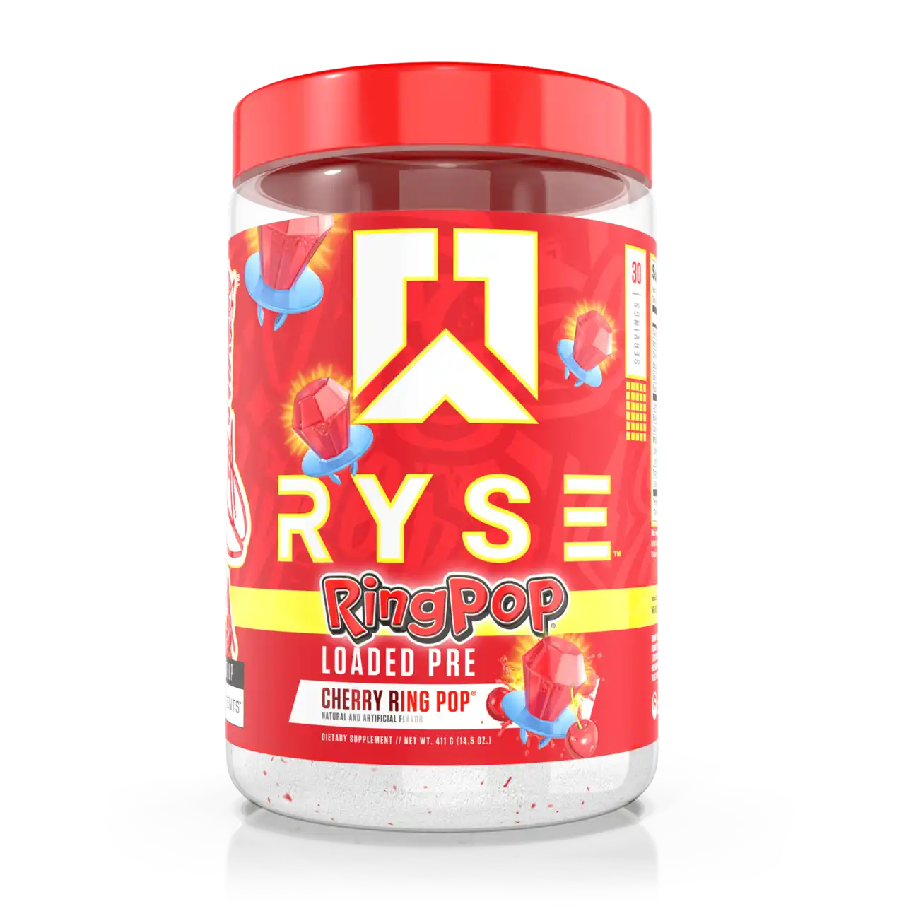 Pre Entreno Ryse Ring Pop 30 Servicios 420g Sabor Cherry Ring Pop.