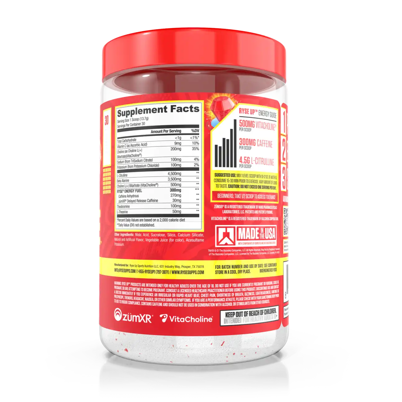 Pre Entreno Ryse Ring Pop 30 Servicios 420g Sabor Cherry Ring Pop.