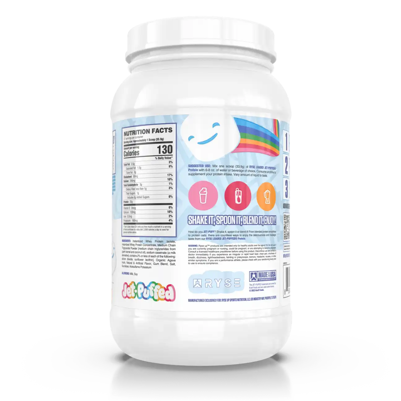 Proteína Ryse Whey Premium con MCT's 2 lbs Sabor Jet-Puffed™ Marshmallow.