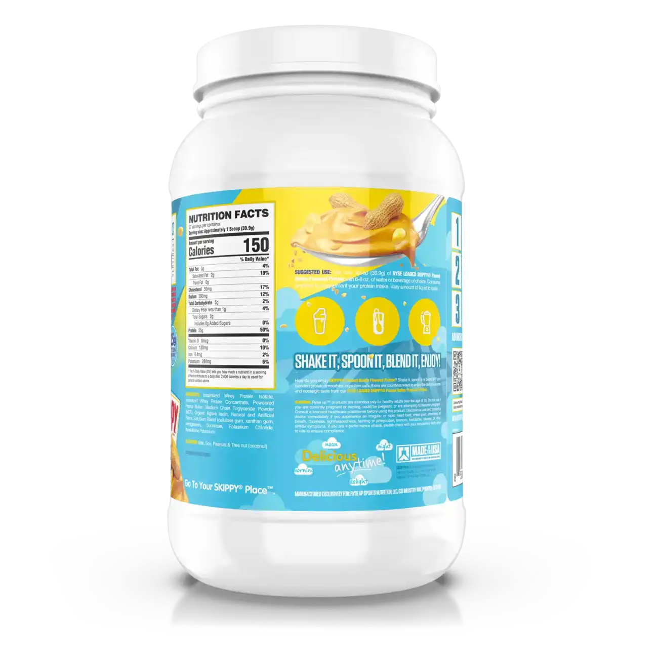 Proteína Ryse Whey Premium con MCT's 2.37 lbs Sabor Skippy® Peanut Butter.